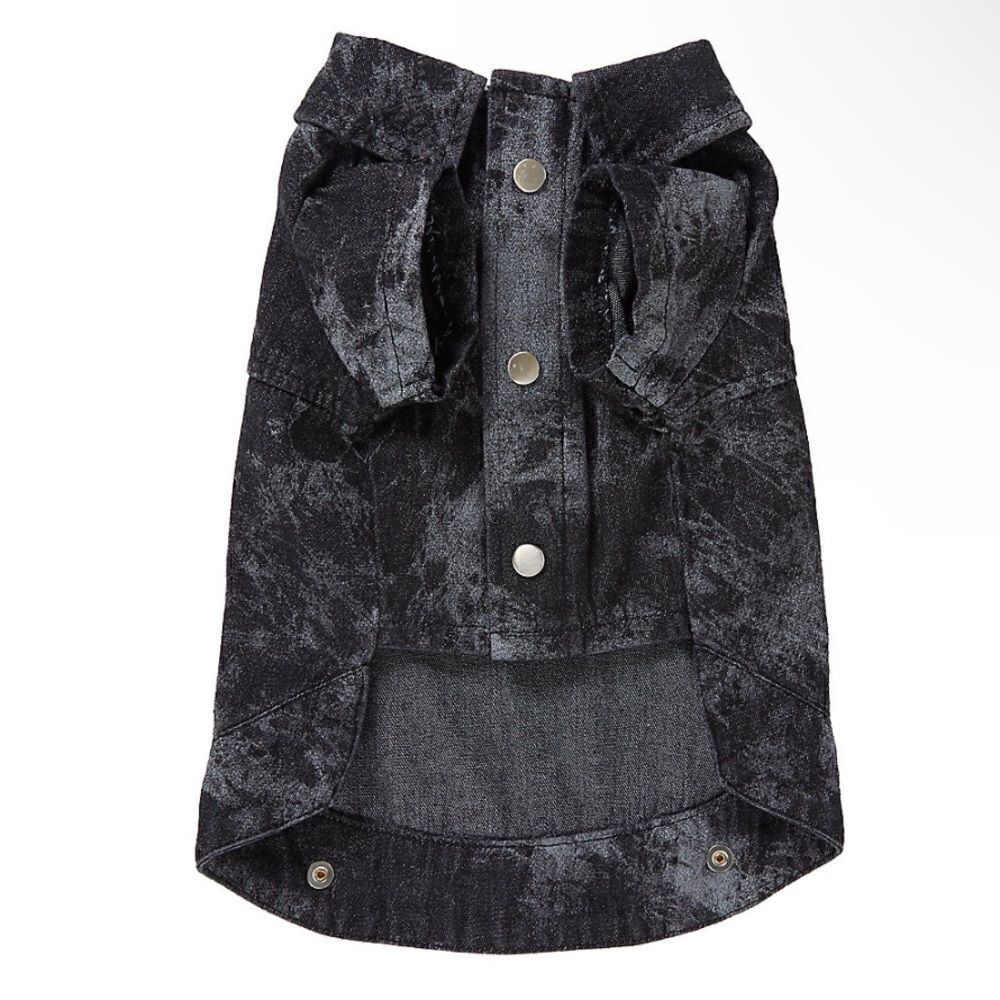Top Paw Black Tie Dye Denim Dog Jacket. Size Medium. NWT - Picture 3 of 8